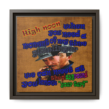 high noon - framed canvas art (brown papyrus)