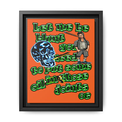 og - framed canvas art (orange)