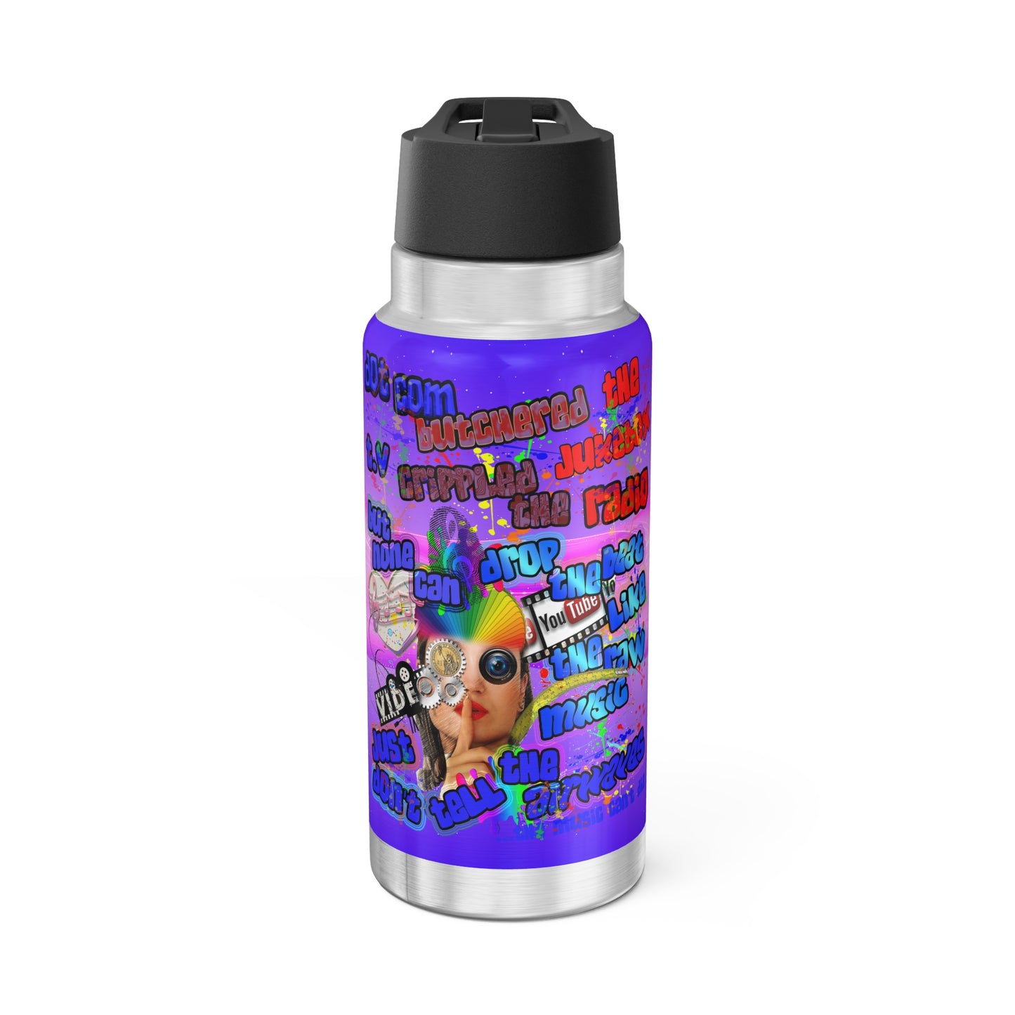 drop the beat - Gator Tumbler, 32oz  (purple-pink wave)