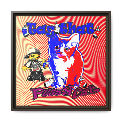 tag that - framed canvas art (yellow-orange wave)