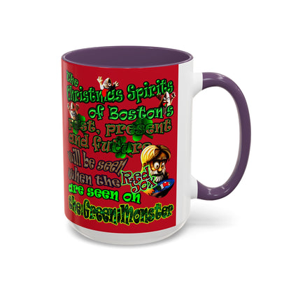 christmas spirits of boston - Accent Mug (dark red)