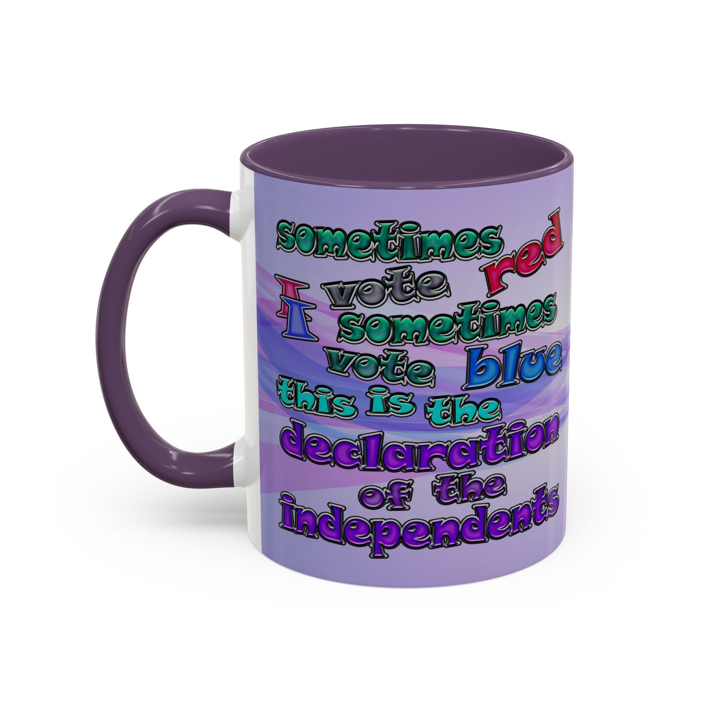 declaration of the independents - Accent Mug (light blue-pink wave)