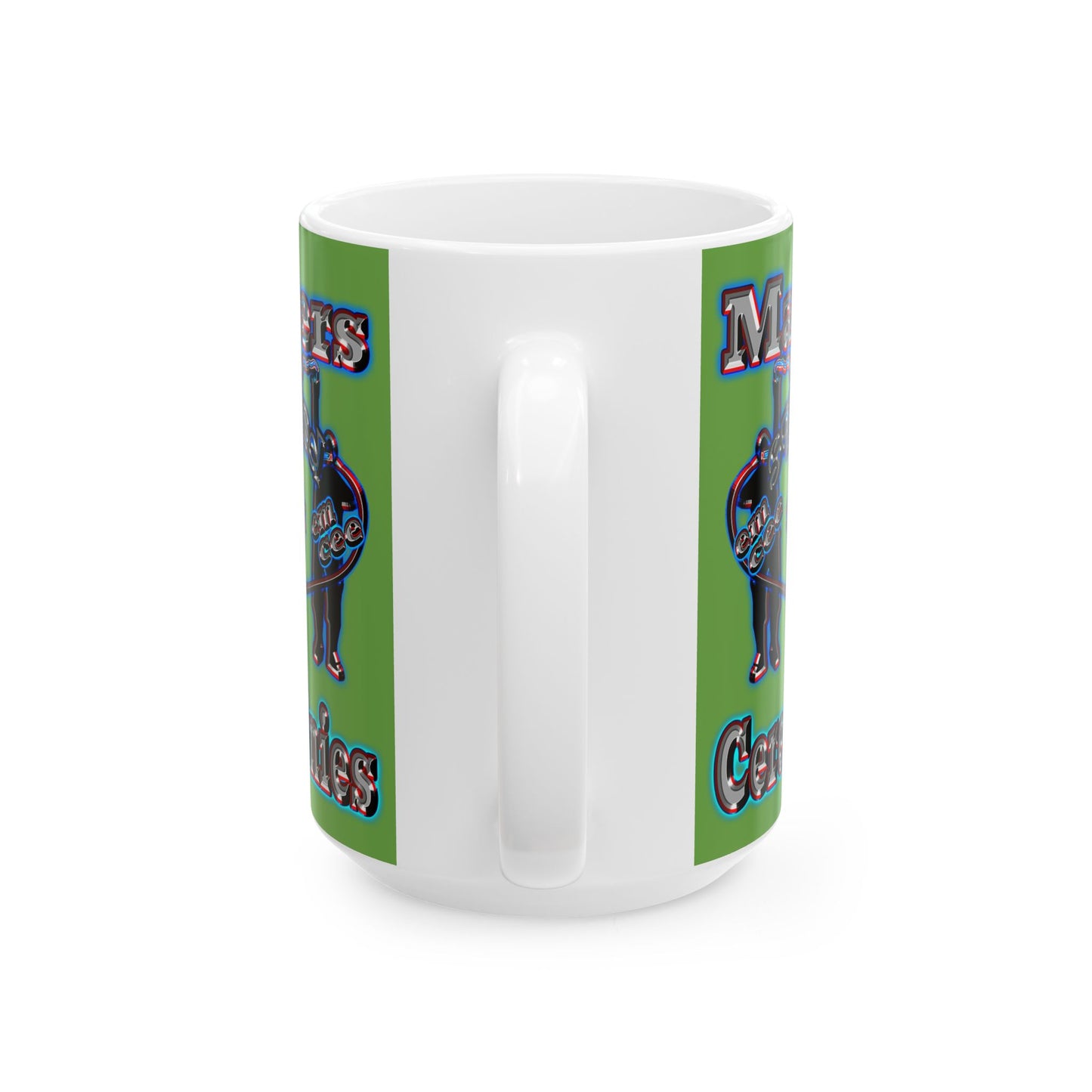 em cee squared - White Mug (green)
