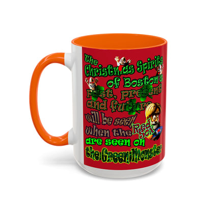 christmas spirits of boston - Accent Mug (dark red)