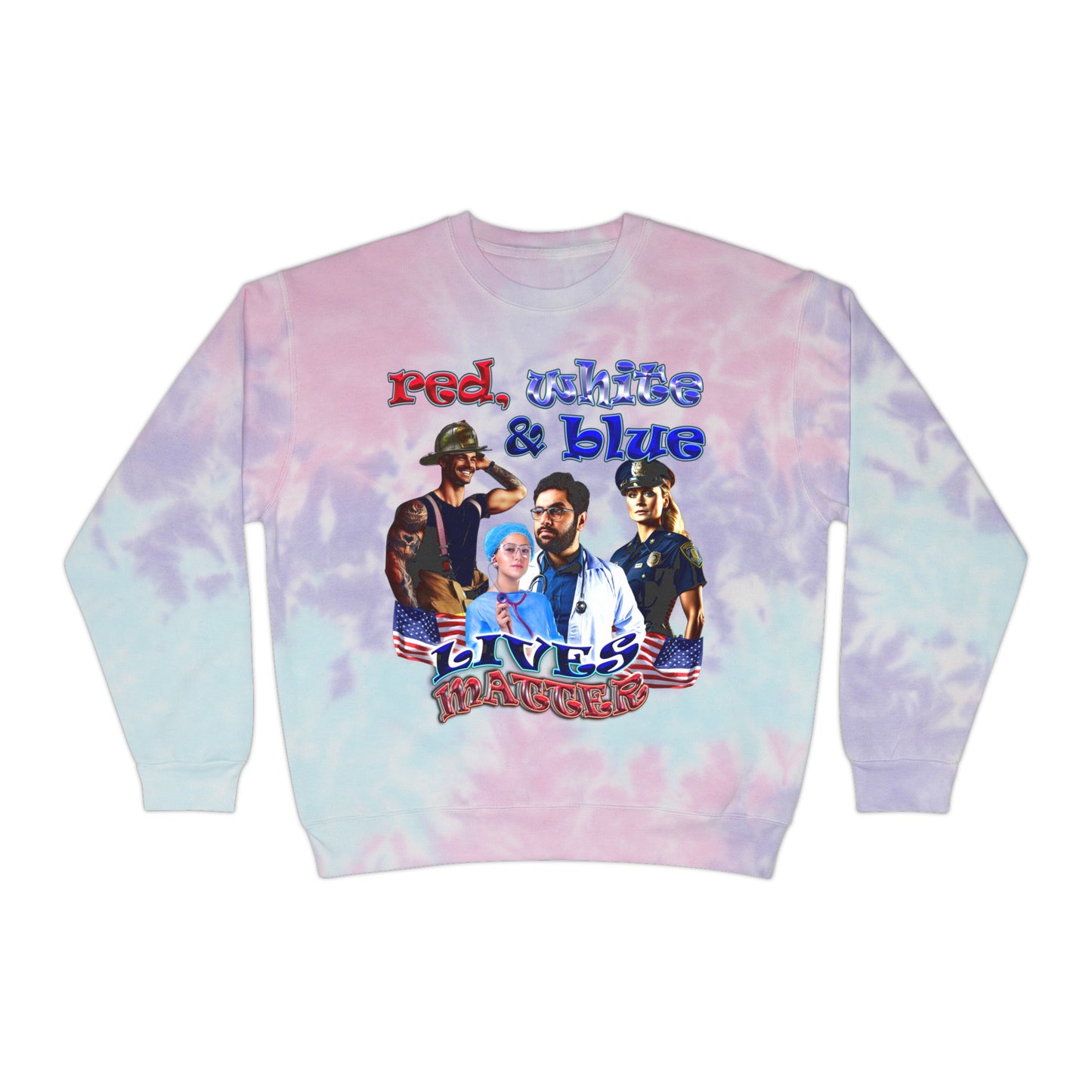 rw&b lives matter - Unisex Tie-Dye Sweatshirt