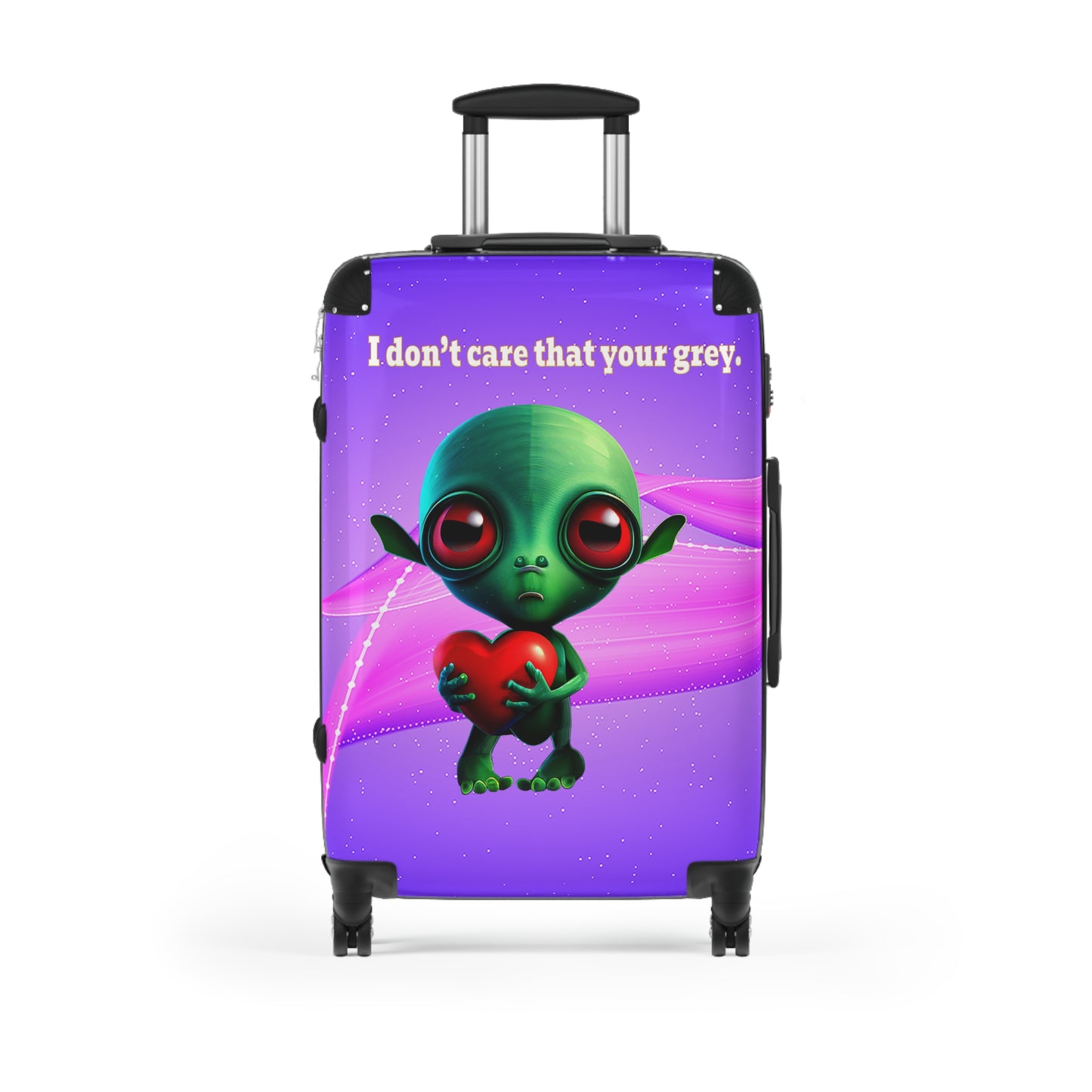 I don't care that your grey - Suitcase (purple-pink wave)