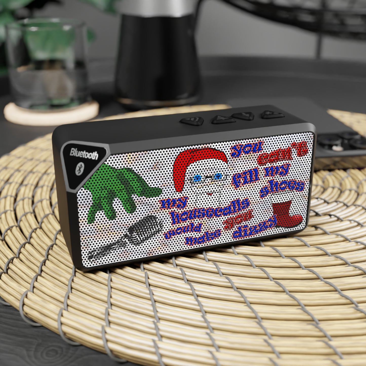 santa's shoes - Jabba Bluetooth Speaker (white marble)