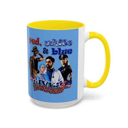 rw&b lives matter - Accent Mug (light blue)