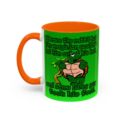 turtle race - Accent Mug (logo green)