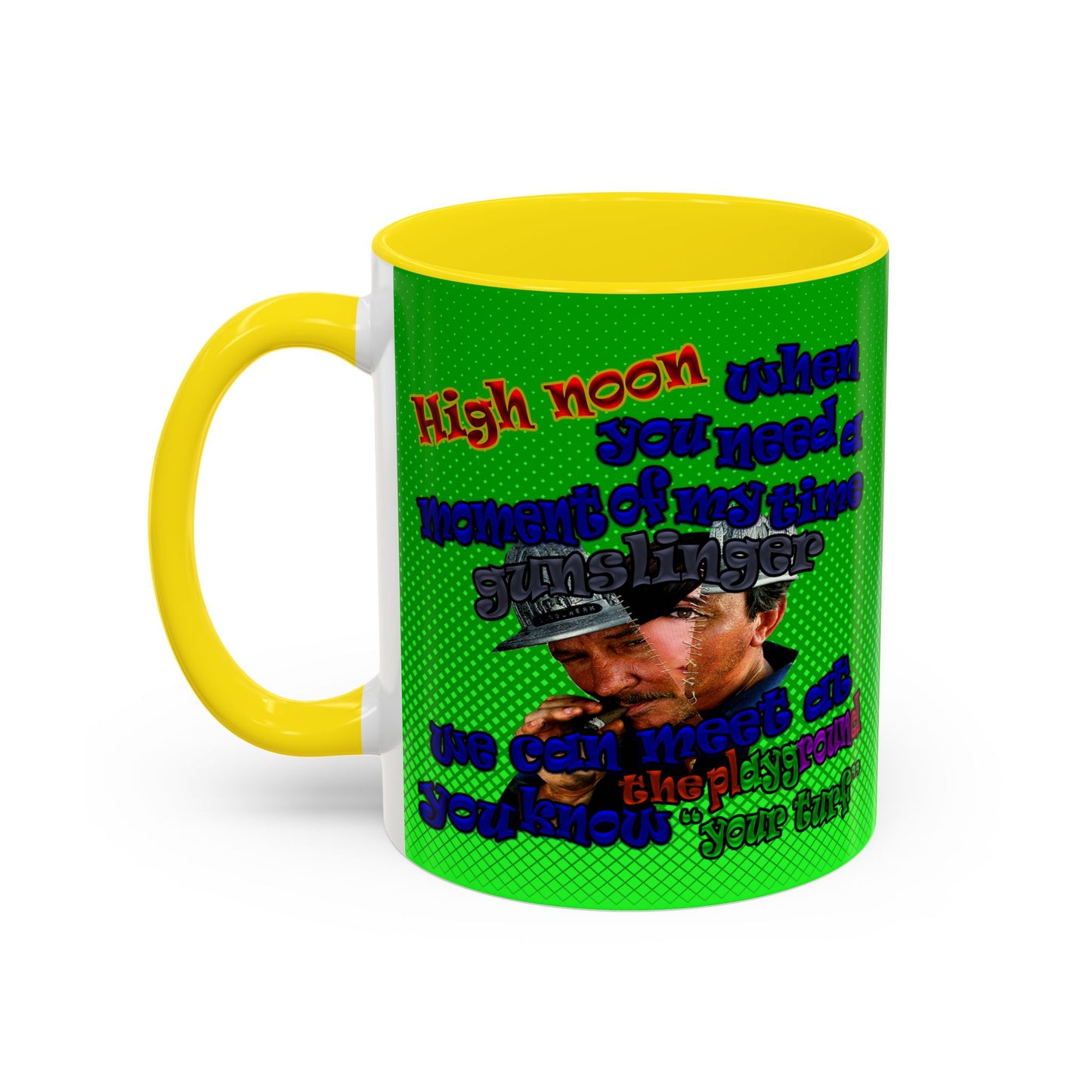 high noon - Accent Mug (logo green)