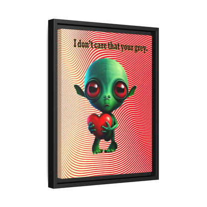 I don't care that your grey - framed canvas art (yellow-orange wave)