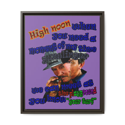 high noon - framed canvas art (light purple)
