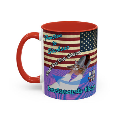 shoot for the stars - Accent Mug (light blue-purple wave)
