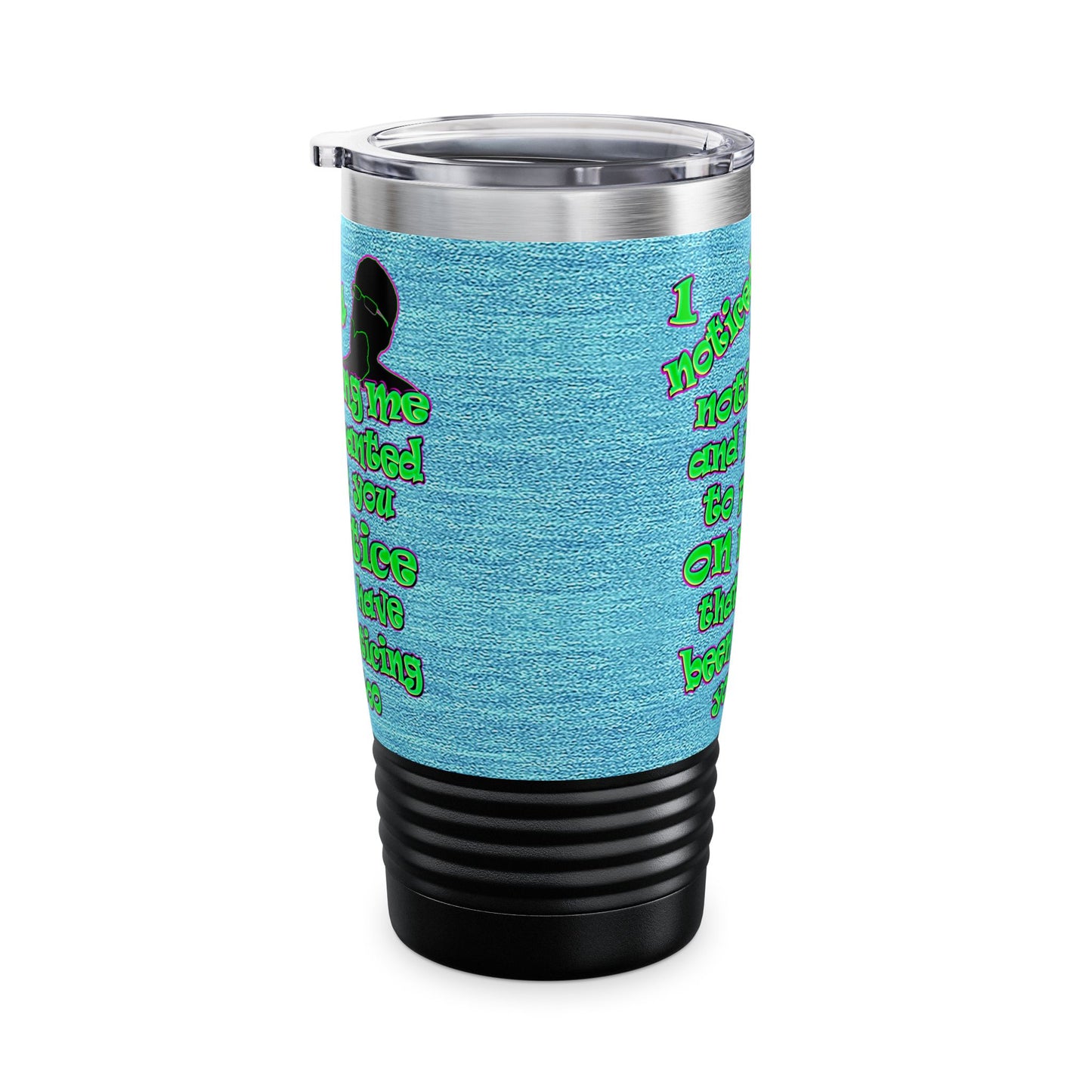 noticed you noticing - Ringneck Tumbler, 20oz (faded blue)