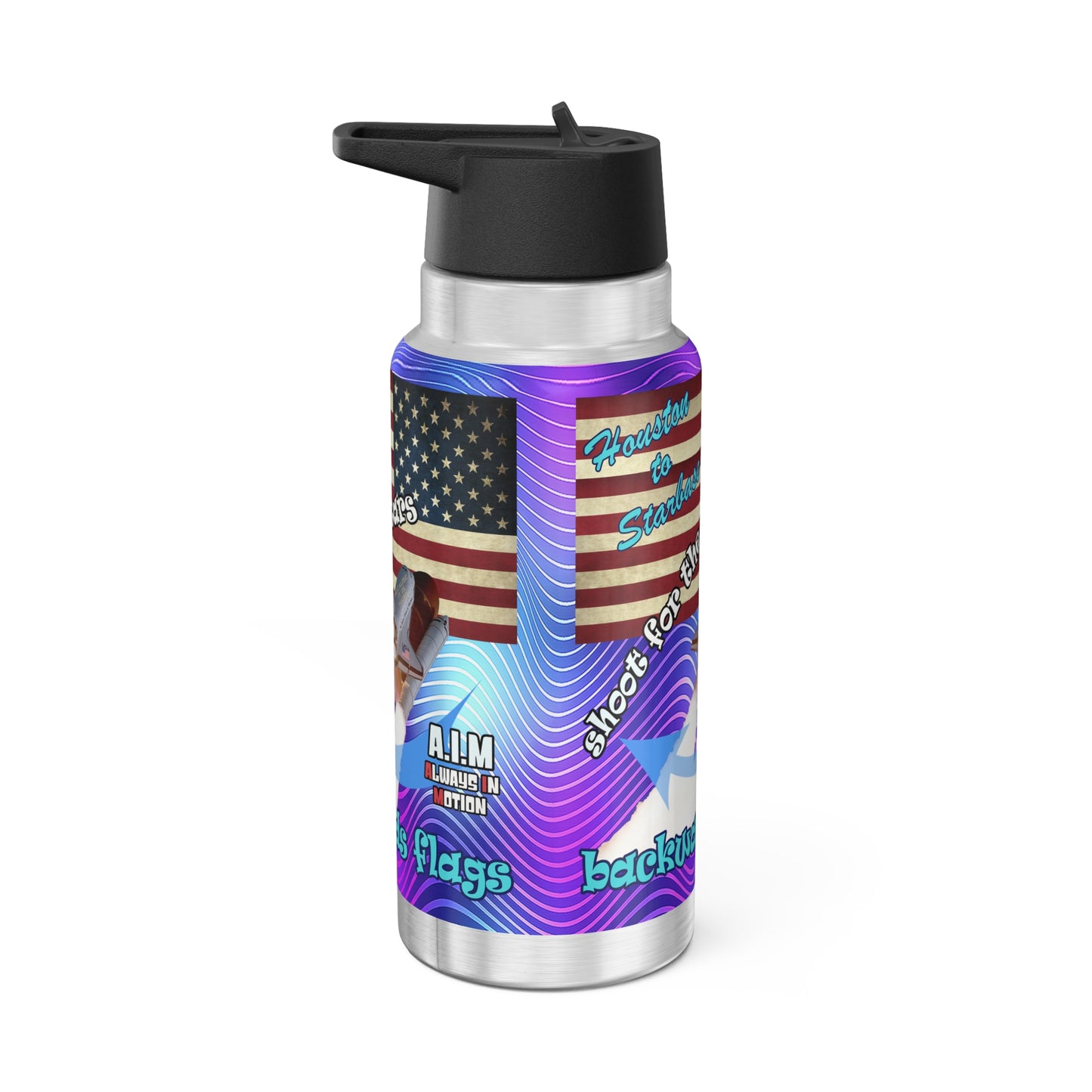 shoot for the stars - Gator Tumbler, 32oz (purple wave)