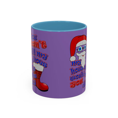 santa's shoes - Accent Mug (light purple)