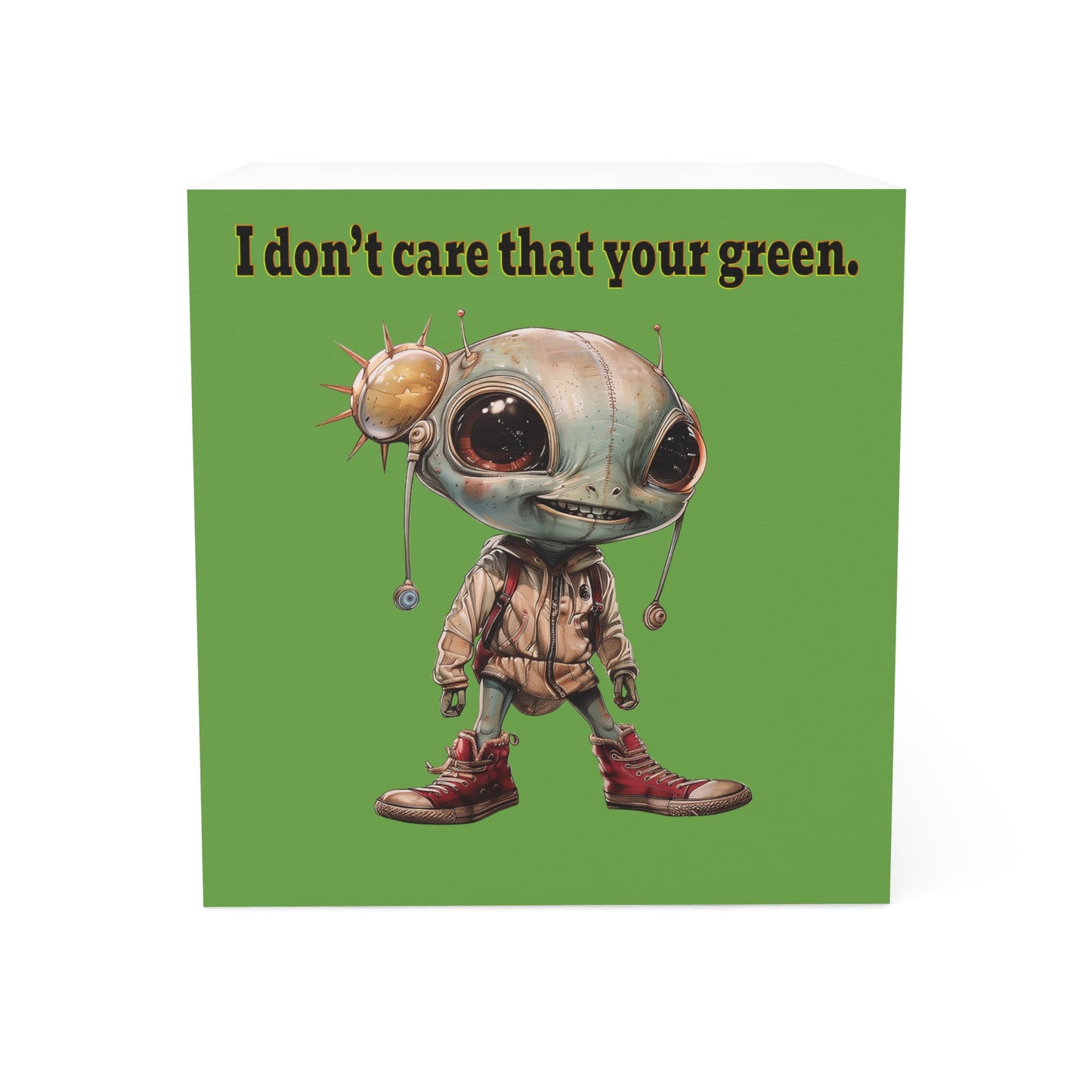 I don't care that your green - note cube (green)