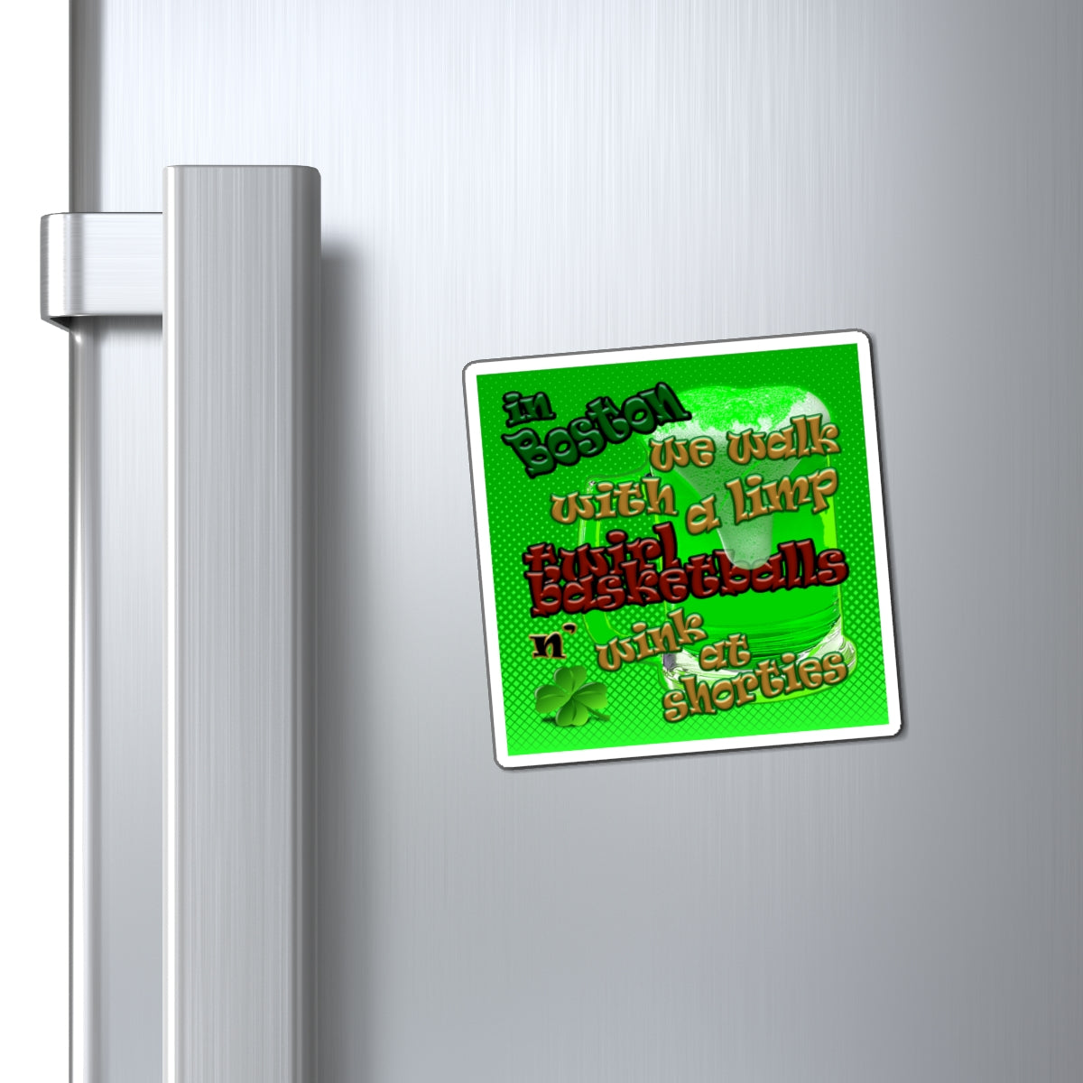 celtics logo - Magnets - (logo green)