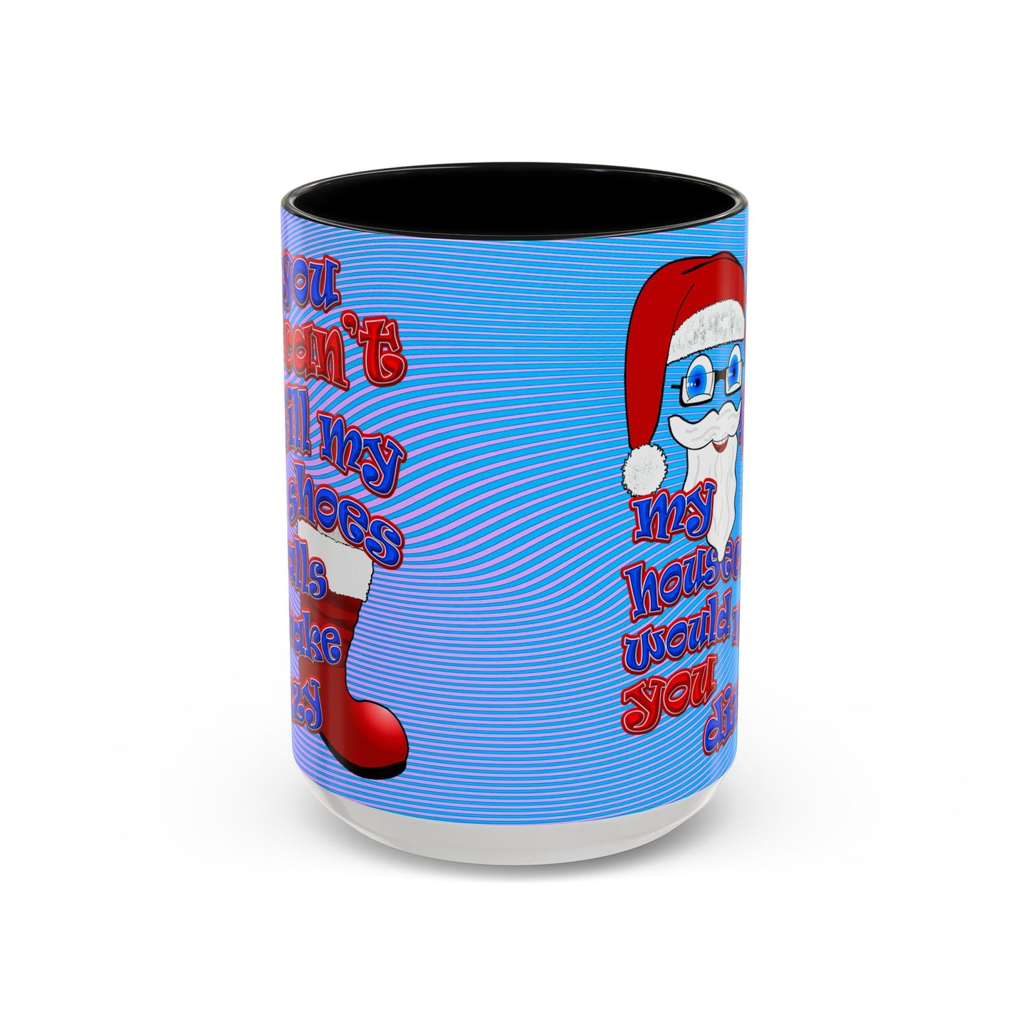 santa's shoes - Accent Mug (light blue-purple wave)