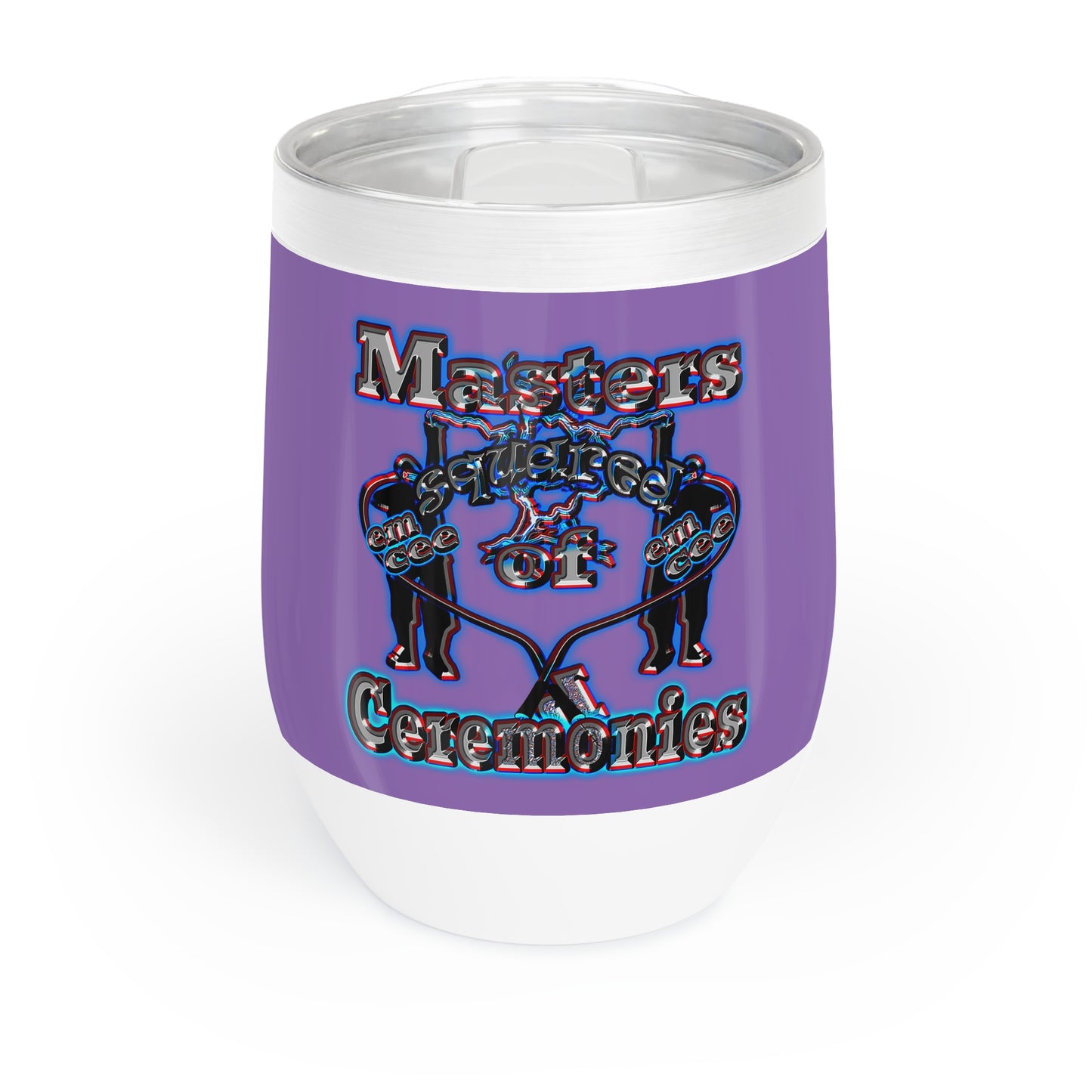 em cee squared - Chill Wine Tumbler (light purple)