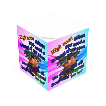 high noon - note cube (light blue-pink wave)