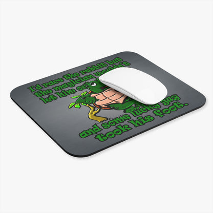 turtle race - Mouse Pad (Rectangle) (grey-light grey)