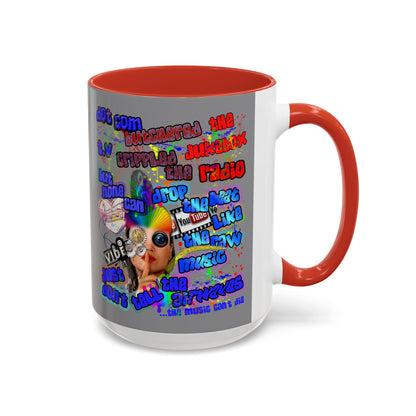 drop the beat - Accent Mug (grey)