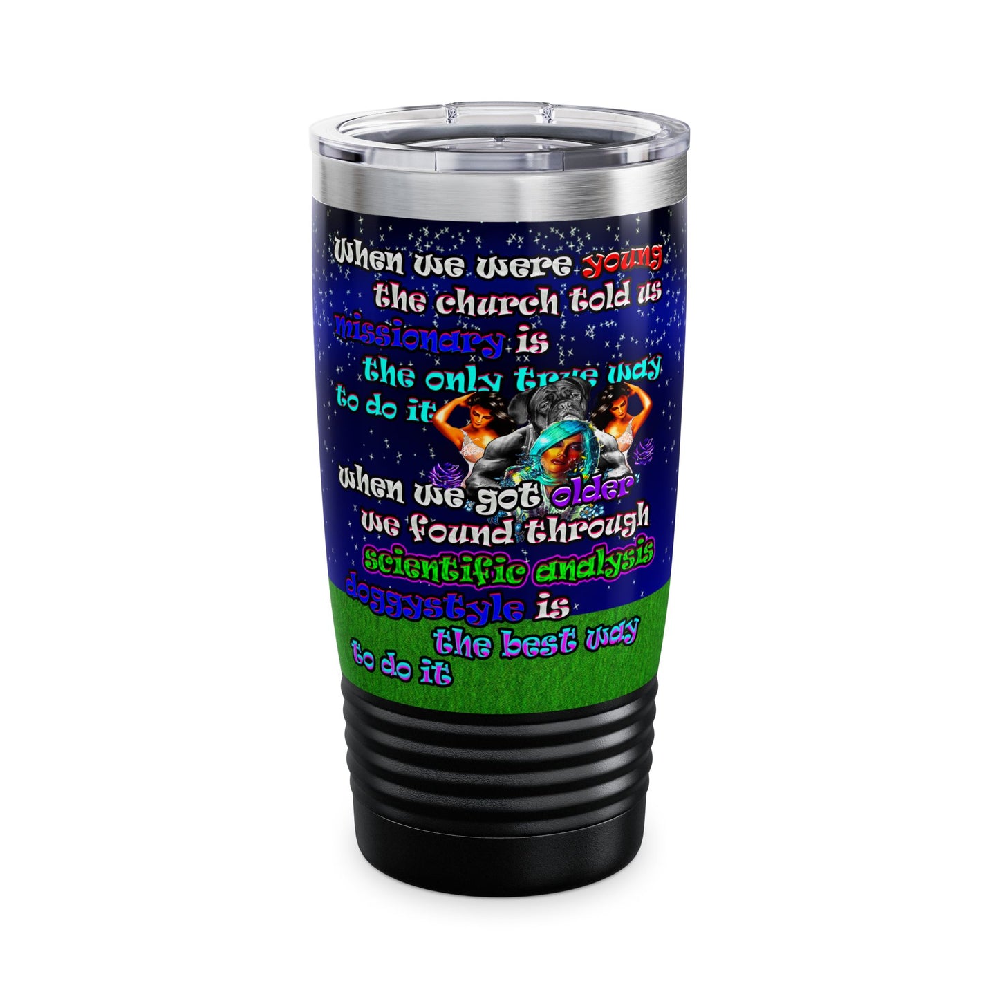 doggystyle - Ringneck Tumbler, 20oz ('snoops' background)