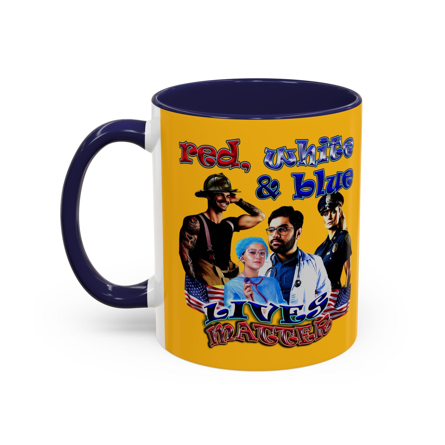 rw&b lives matter - Accent Mug (yellow)
