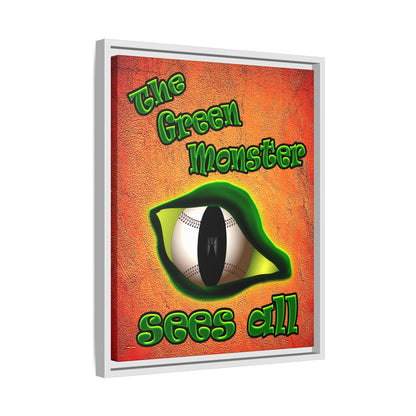 green monster - framed canvas art (burnt orange)
