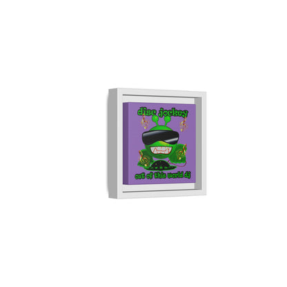 disc jockey - framed canvas art (light purple)