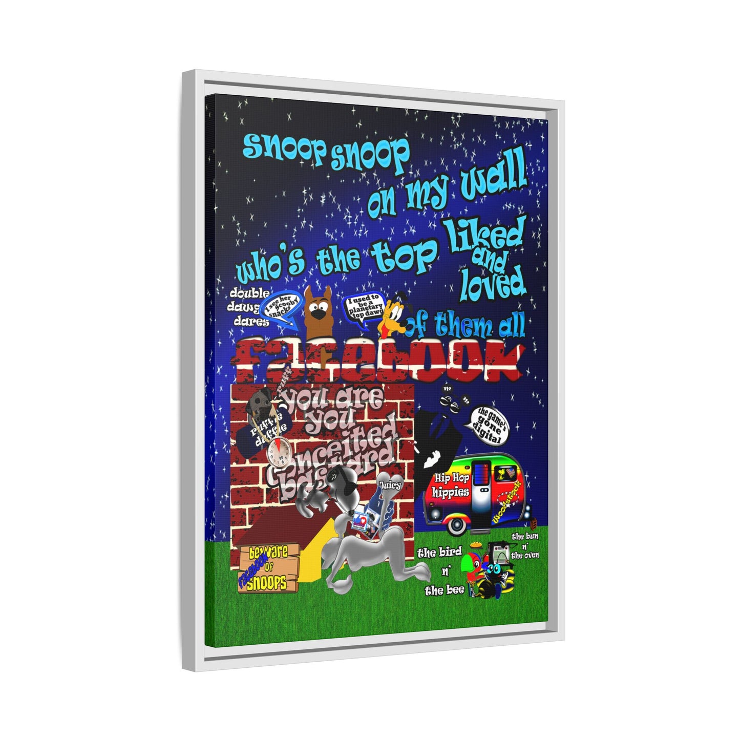 snoops - framed canvas art
