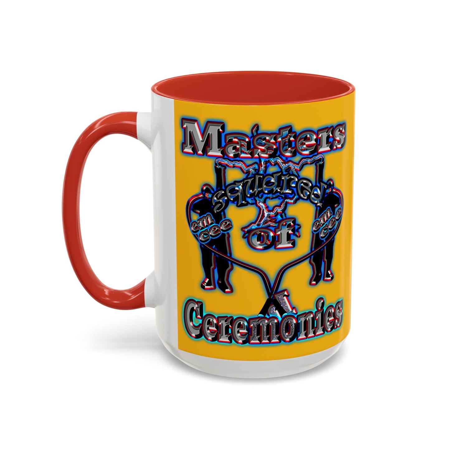 em cee squared - Accent Mug (yellow)