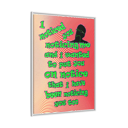 noticed you noticing - framed canvas art (yellow-orange wave)