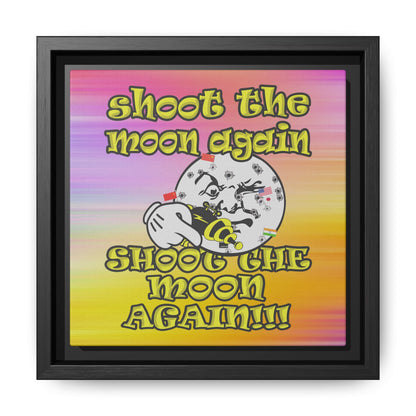 shoot the moon again - framed canvas art (color blur)
