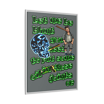 og - framed canvas art (dark grey)