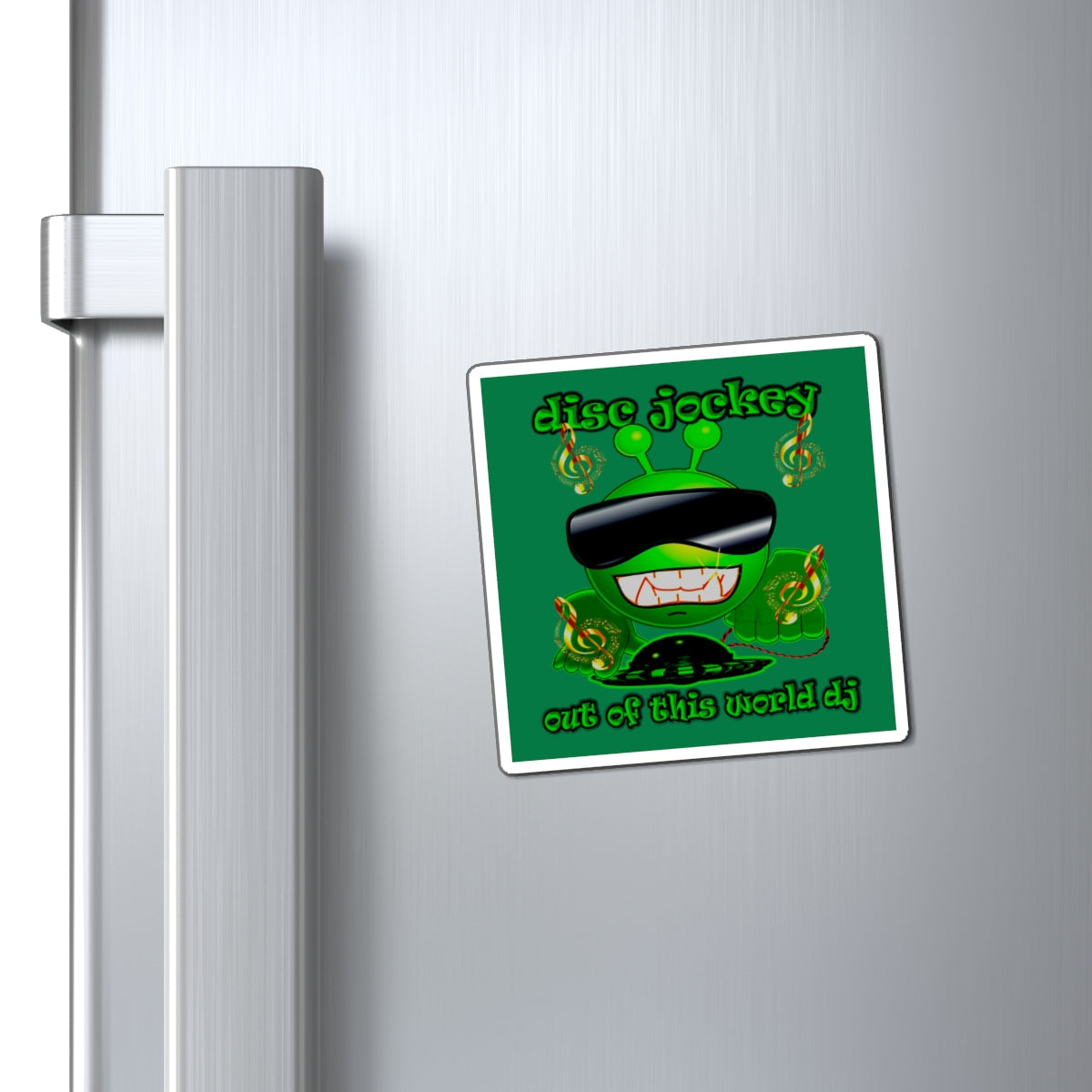 disc jockey - Magnets - (dark green)
