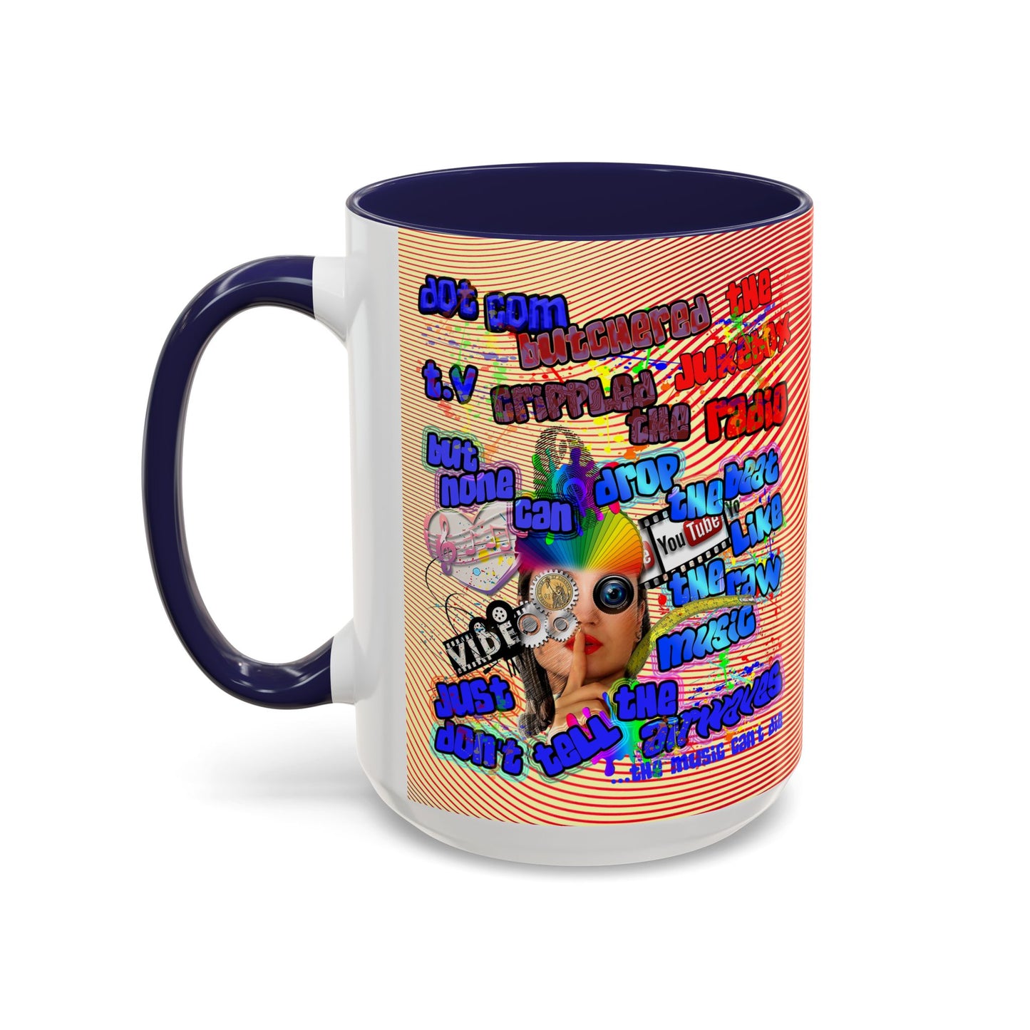 drop the beat - Accent Mug (yellow-orange wave)
