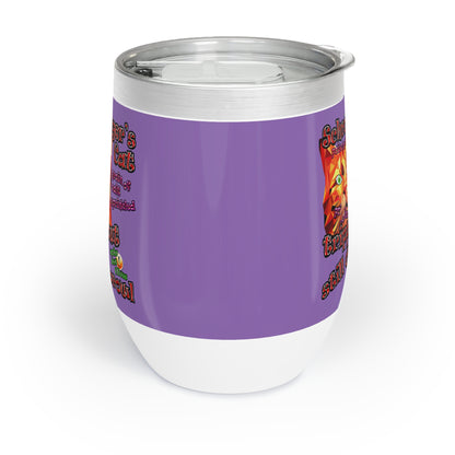schrodinger's cat - Chill Wine Tumbler (light purple)