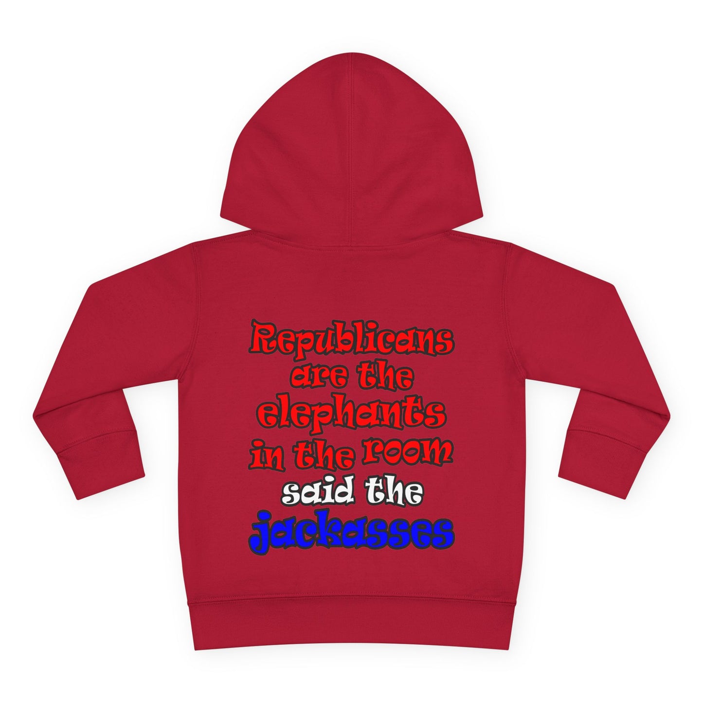 donkeys and elephants - Toddler Pullover Fleece Hoodie