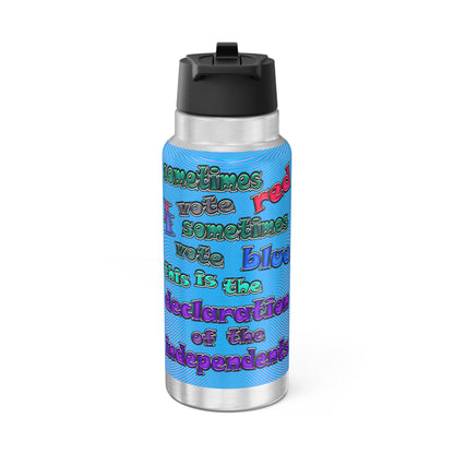 declaration of the independents - Gator Tumbler, 32oz  (light blue-purple wave)