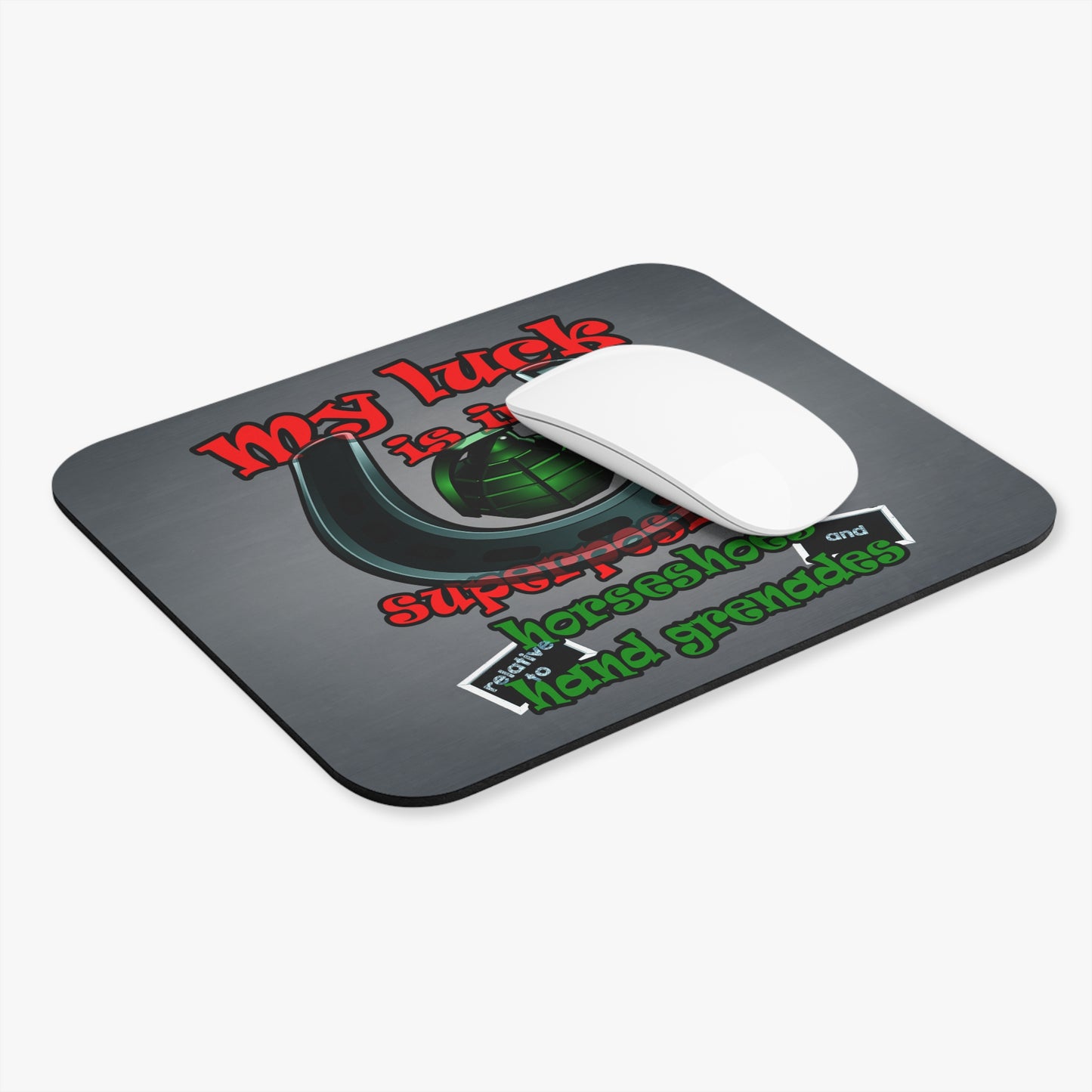 my luck - Mouse Pad (Rectangle) (grey-light grey)