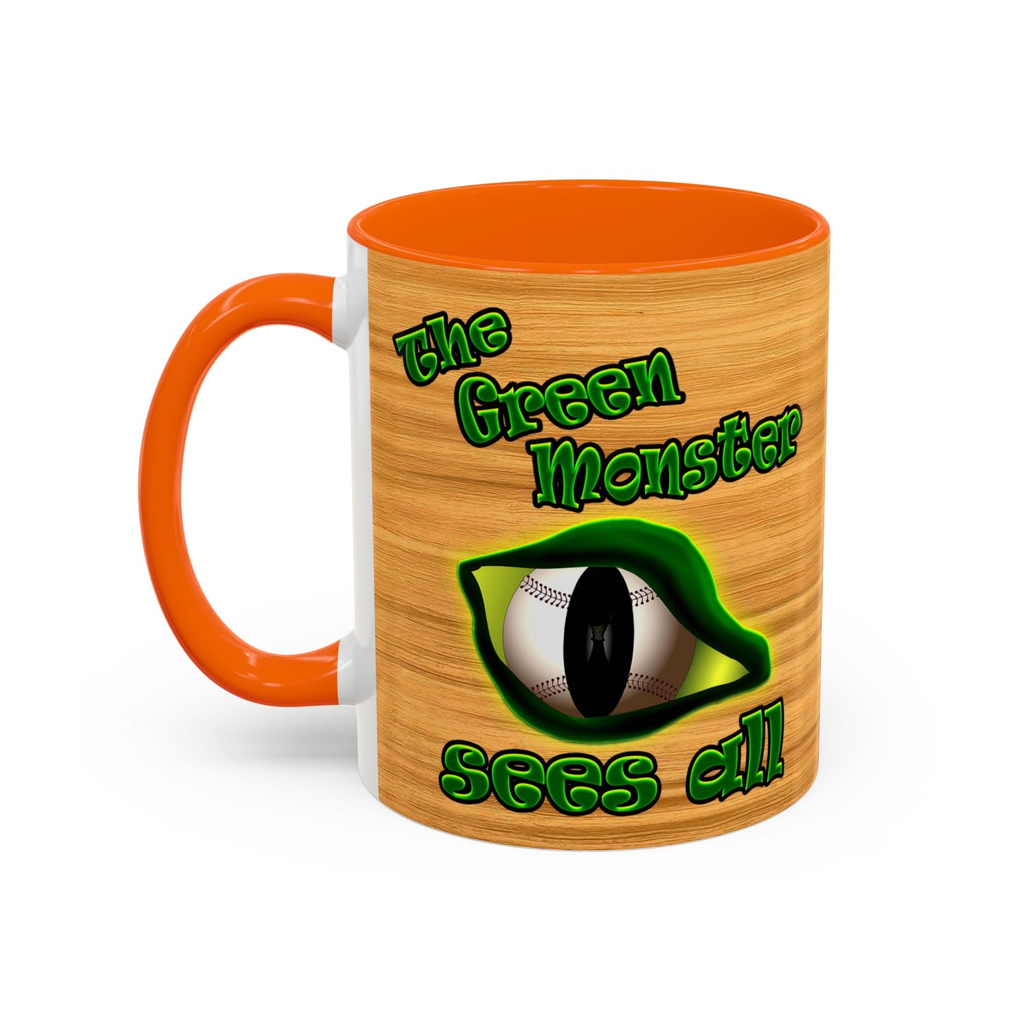 green monster - Accent Mug (butterscotch wood finish)