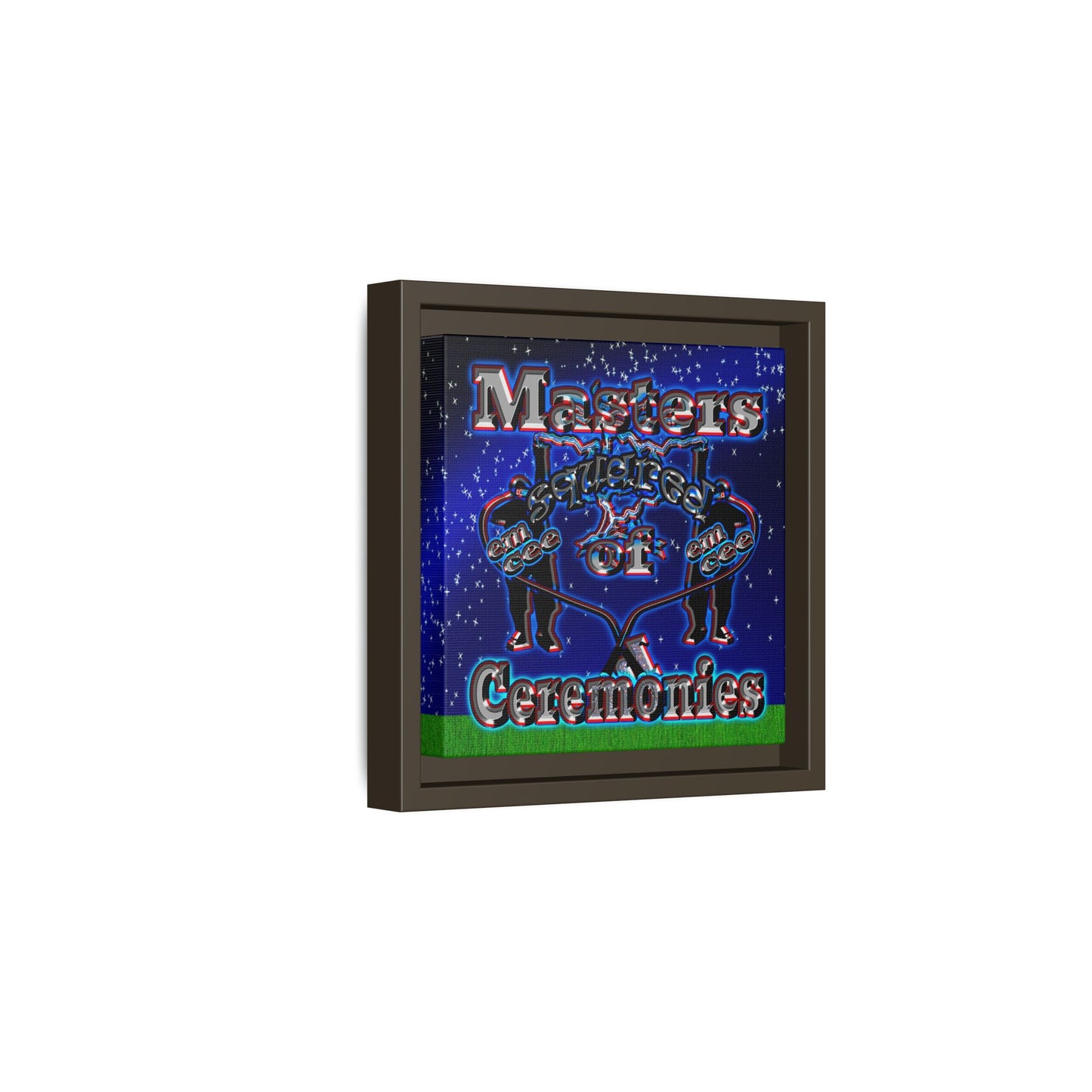 em cee squared - framed canvas art ('snoops' background)