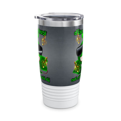 disc jockey - Ringneck Tumbler, 20oz (grey-light grey)