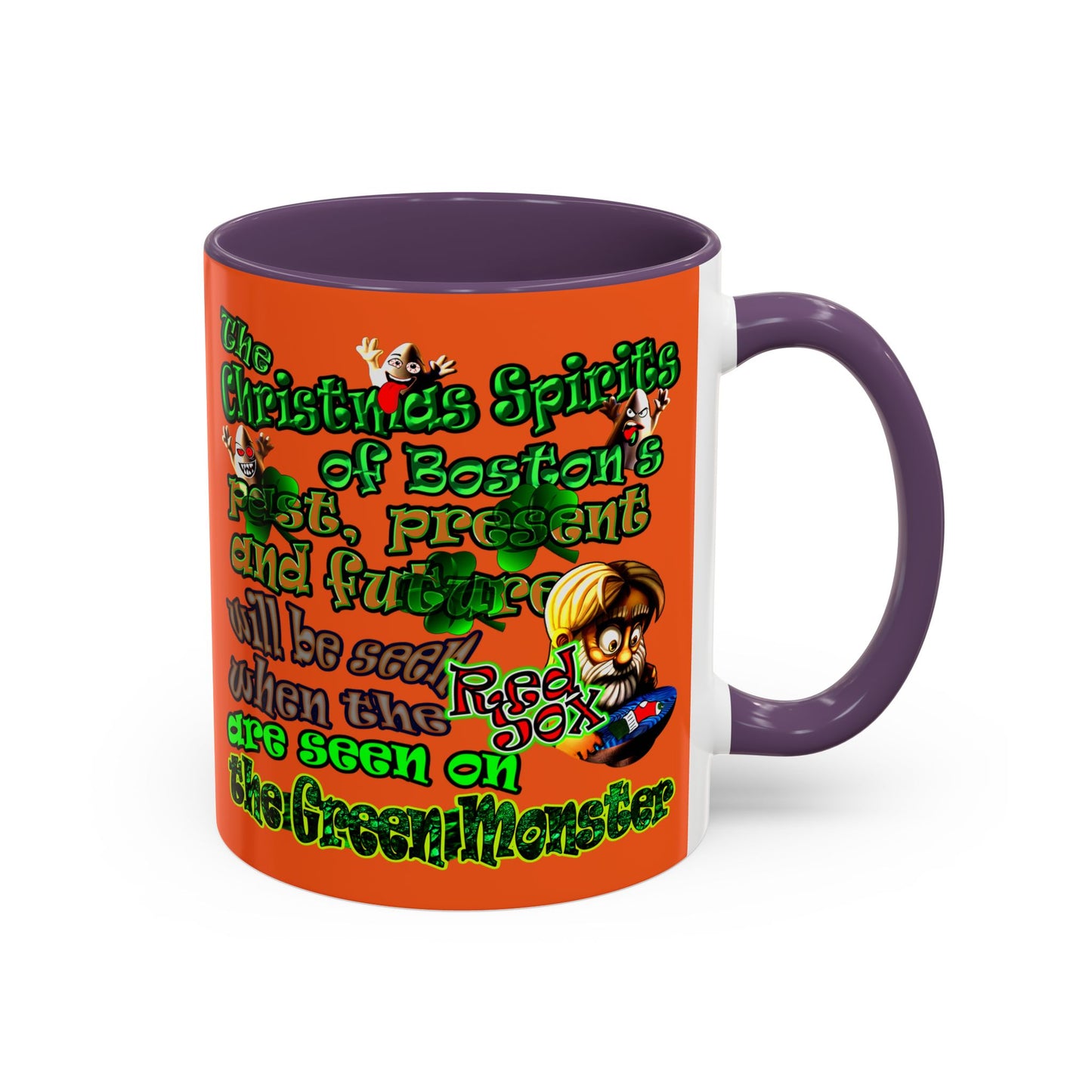 christmas spirits of boston - Accent Mug (orange)
