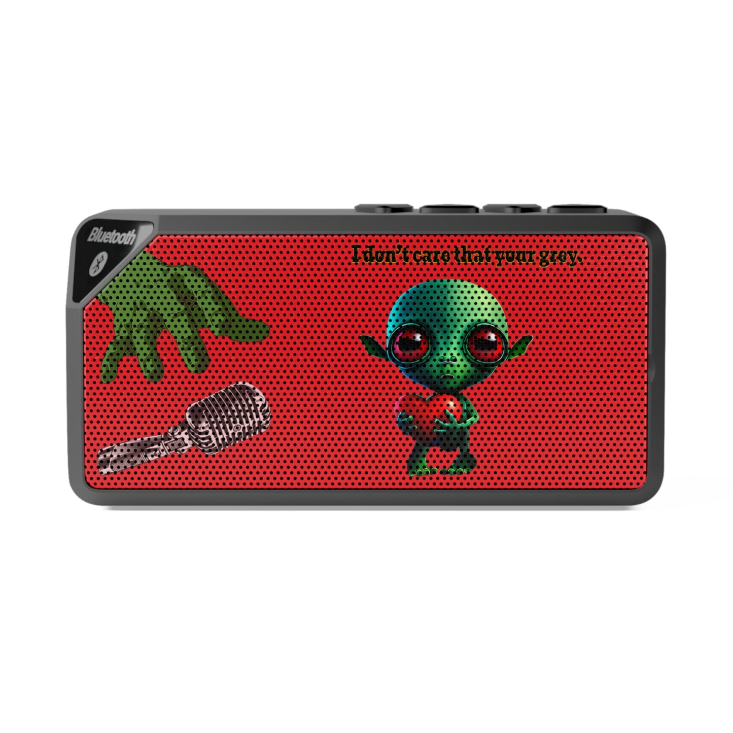 I don't care that your grey - Jabba Bluetooth Speaker (red)