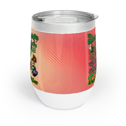 christmas spirits of boston - Chill Wine Tumbler (yellow-orange wave)