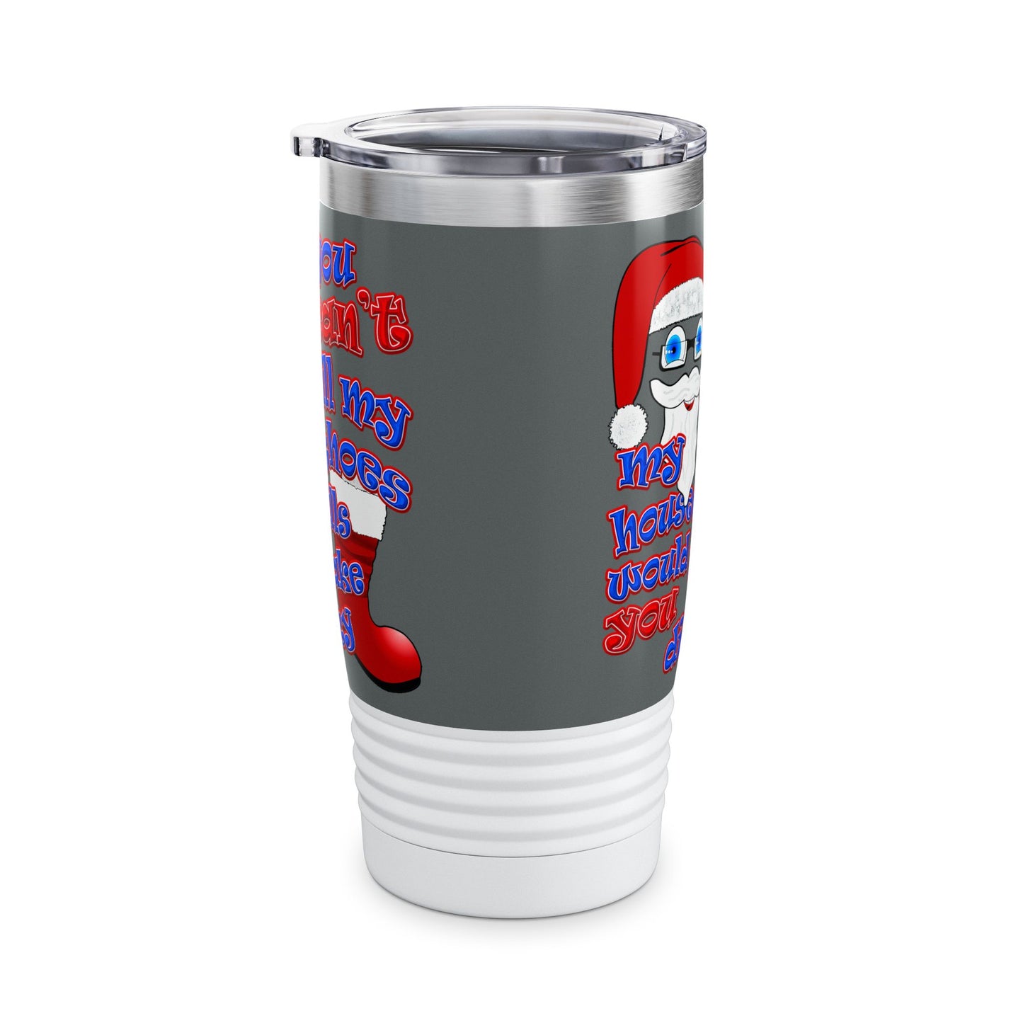 santa's shoes - Ringneck Tumbler, 20oz (dark grey)