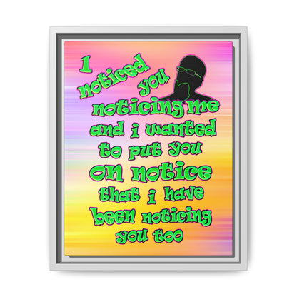 noticed you noticing - framed canvas art (color blur)